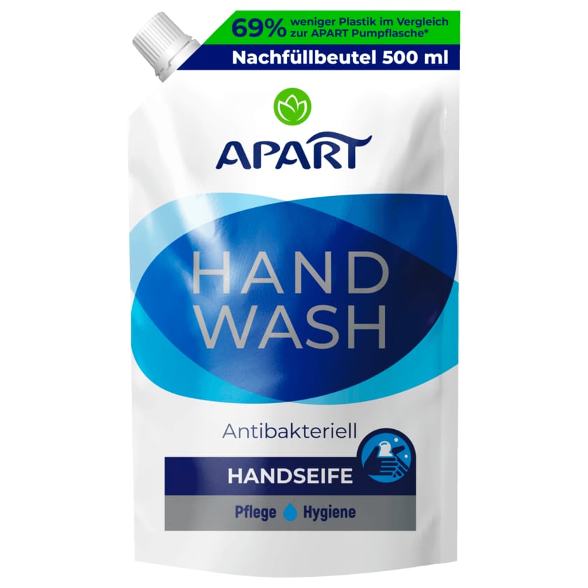 Apart Flüssigseife Handwash Antibakteriell Nachfüllbeutel 500ml